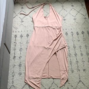 TOBI Halter Dress with Leg Slit